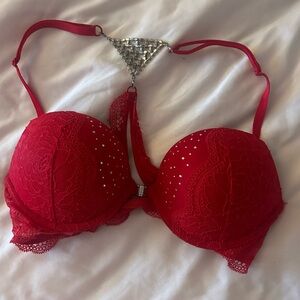 Red Rhinestone La Senza Hello Sugar Bra 34B
